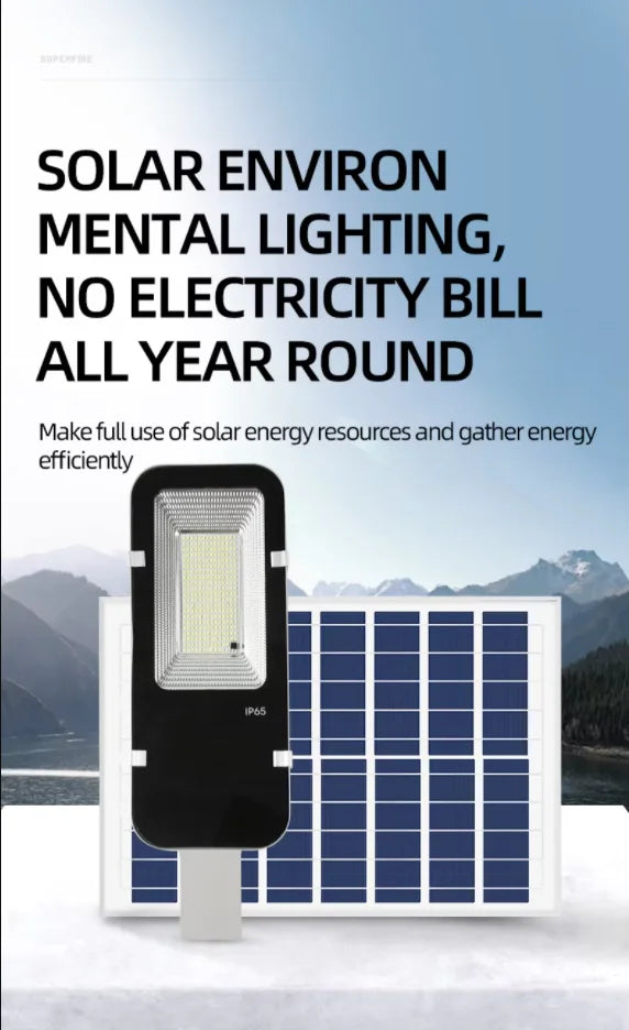 High quality outdoor solar street light with long-term operation, automatic sensing, waterproof, high-power solar street light