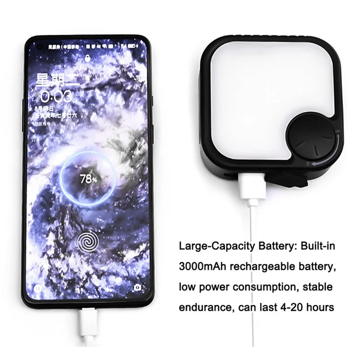 ABJI-LE-D Solar Camping Light Emergency Lamp Stepless Dimming Campsite Lantern With Portable Power Bank 3 Color Temperatures