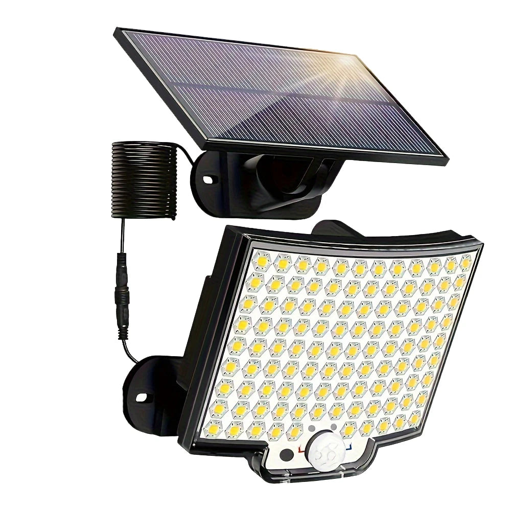 106/144/280 LED Solar Wall Lights Outdoor Motion Sensor Solar Flood Street Lamp with Adjustable Lighting Head For Street Gardens