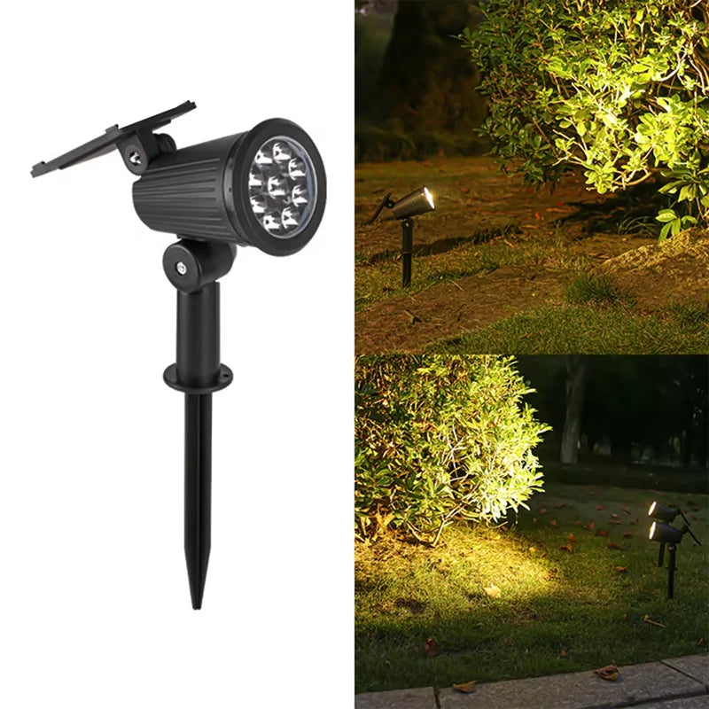 Solar Pathway Lights Outdoor Waterproof Bright Monocrystalline Silicon Garden Decora Light LED Landscape Lamp for Yard Fenced