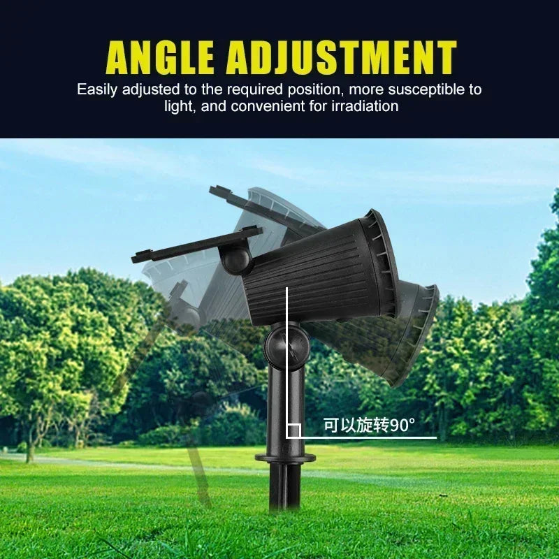 Solar Pathway Light Outdoor Waterproof Bright Monocrystalline Silicon Garden Decorate Light 9 LED Landscape Lamp for Yard Fenced