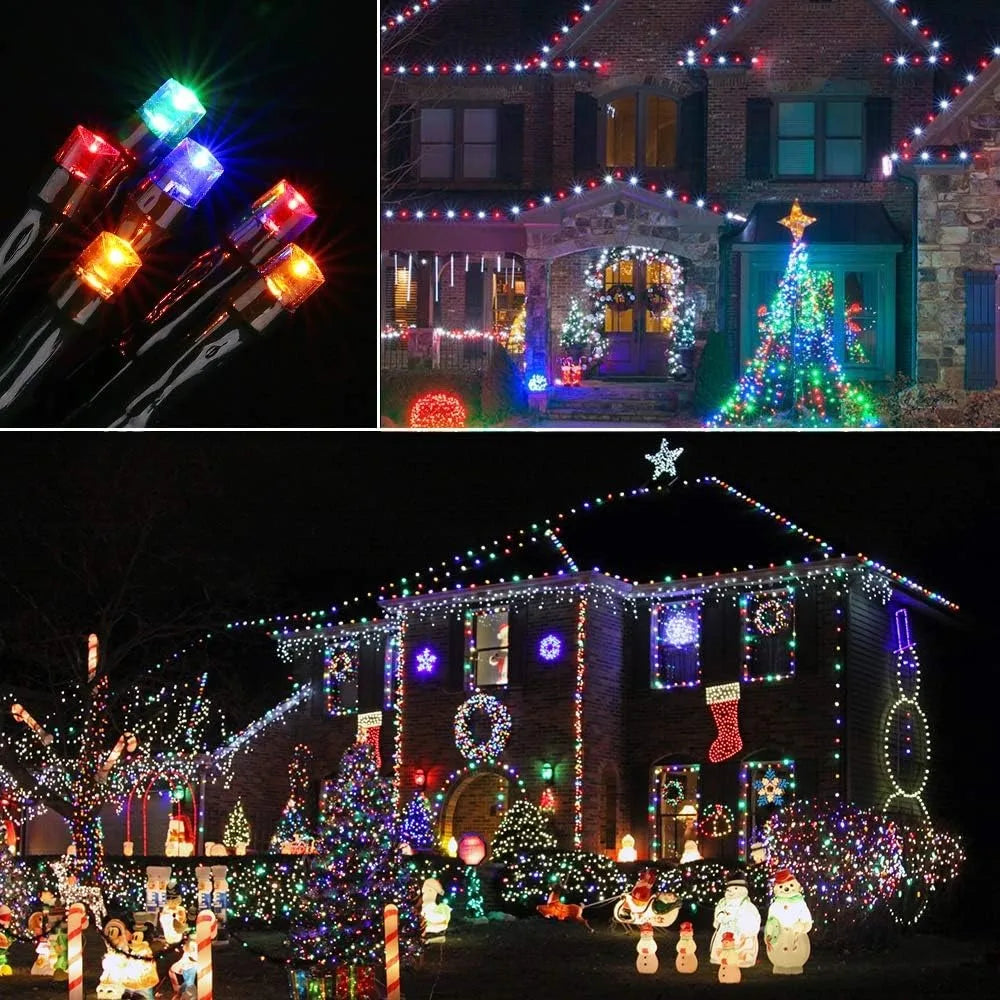 100LED Solar String Lights Outdoor Waterproof Fairy Lights String 8 Mode for Home Gardens Wedding Party Xmas Outdoor Tree Decor