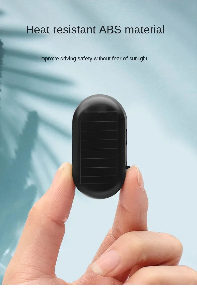 Solar Car Fake Security Light Powered Simulated Dummy Alarm Wireless Warning Anti Theft Caution Lamp LED Flashing Lamp New