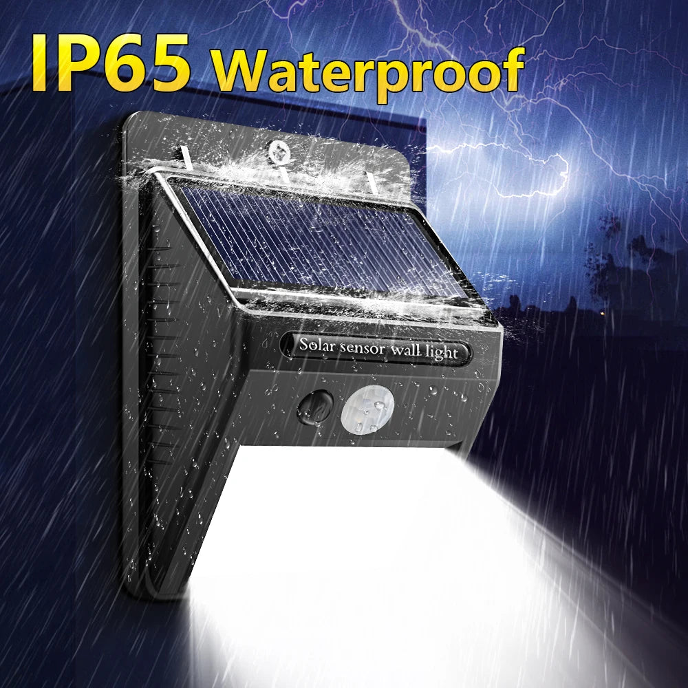 2000LM Solar Wall Light Motion Sensor Outdoor Solar Lamp LED Solar Lights IP65 Waterproof Solar Street Light Outdoor Garden Lamp