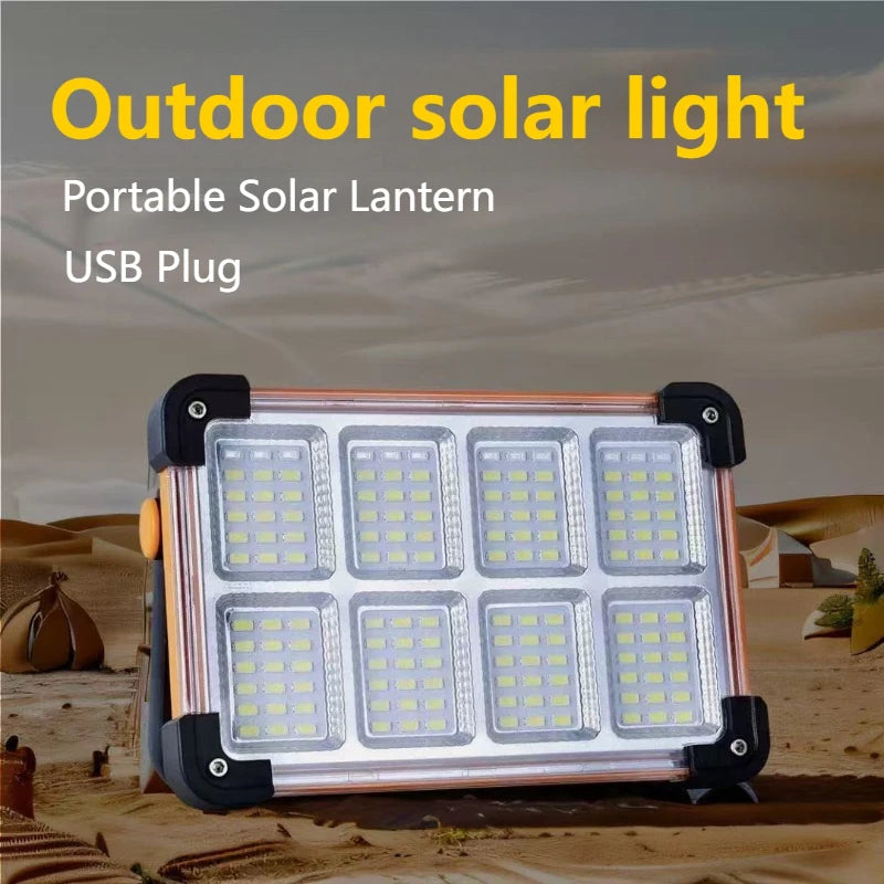Solar Camping Lantern High Rechargeable LED Tent Light with Magnet Powerful Flashlight Power Bank Repair Portable Emergency Lamp