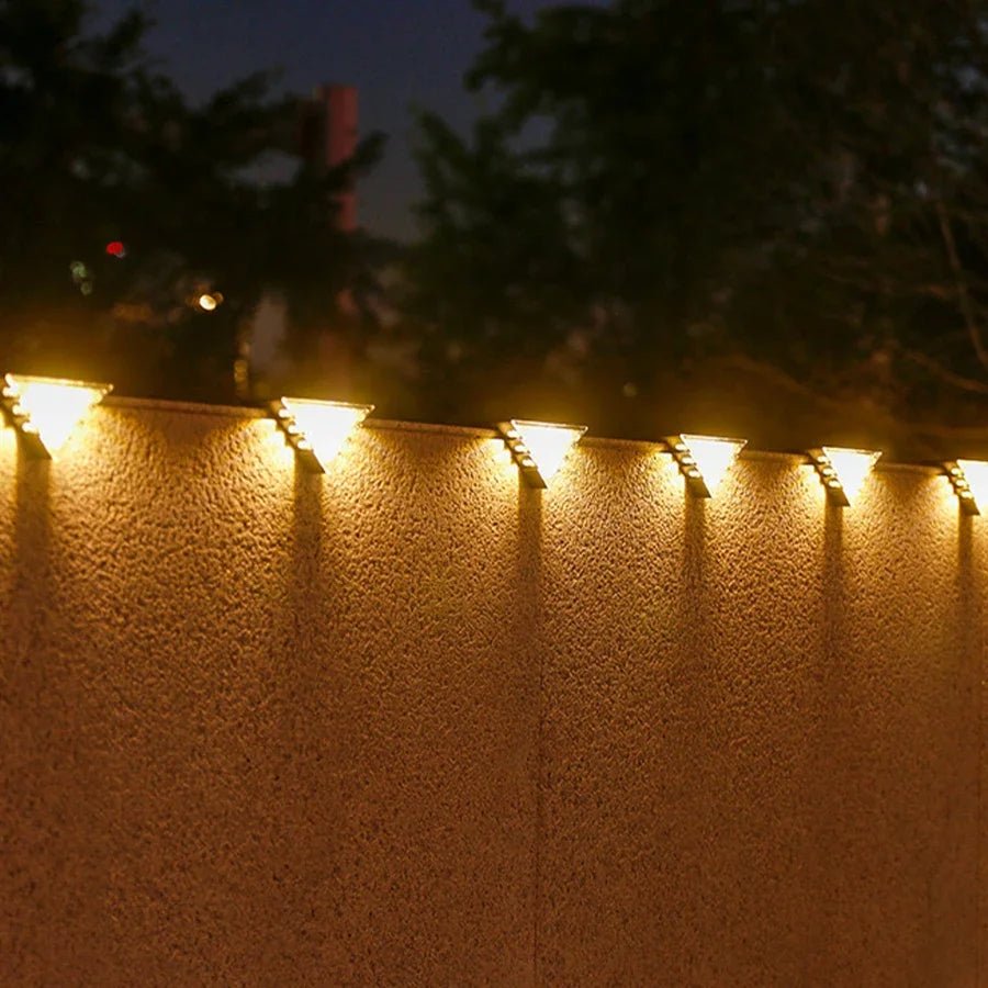 1/2/4PCS Solar Deck Lights Outdoor Step Fence Lights Waterproof Solar Lamp for Railing Stairs Pathway Garden Light Decoration