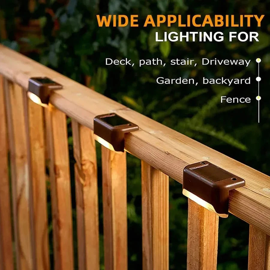 Solar Pathway Light,Outdoor Step Light,Garden Fence Light,Yard Decor,Stair Railing Lamp,Waterproof Solar LED,Patio,Hedge,Walkway