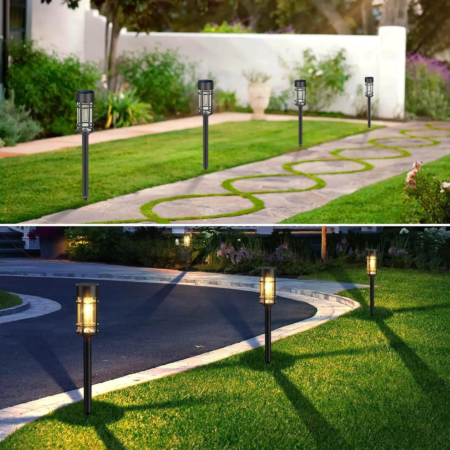 Solar Pathway Lights Outdoor Solar Pathway Garden Lamp Waterproof Landscape Lights Walkway Driveway Lawn Patio Garden Decor