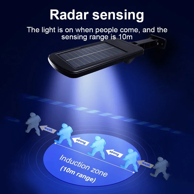200000LM Solar Street Light Outdoors Solar Garden Lamp With Motion Sensor Waterproof External Solar Light For Balcony Yard Wall