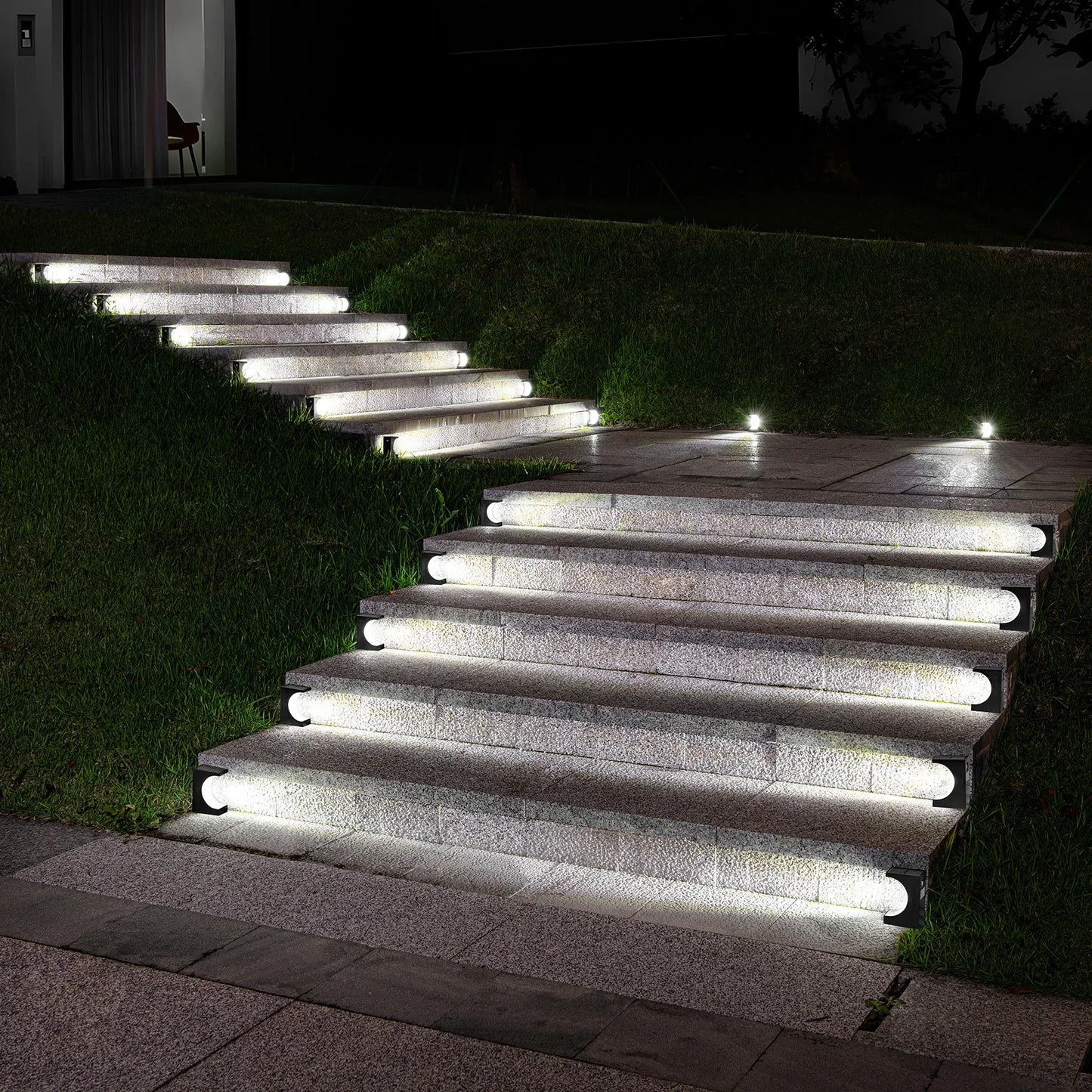 1/4PCS LED Step Lamp Solar Stair Light Outdoor IP65 Waterproof Solar Light for Garden Deck Path Balcony Decor Lighting