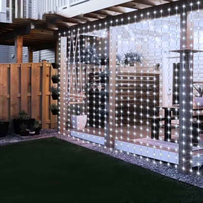 Lights Decoration Solar Curtain Lights Outdoo Fairy Lights String Lights LED Lights Christmas Wedding Party Decor 2025 New Year