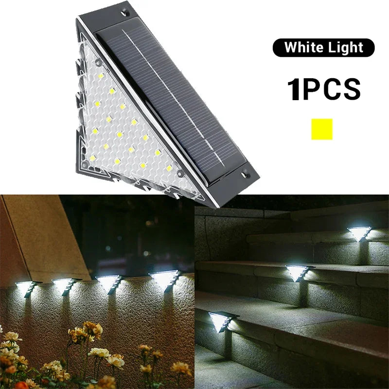 1/2/4PCS Solar Deck Lights Outdoor Step Fence Lights Waterproof Solar Lamp for Railing Stairs Pathway Garden Light Decoration