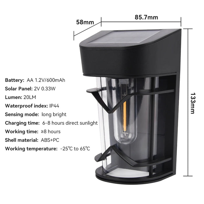 Solar Wall Lights Outdoor Porch Lights Fixture Solar Lantern Motion Sensor Waterproof Entryway Door Exterior Wall Lamp