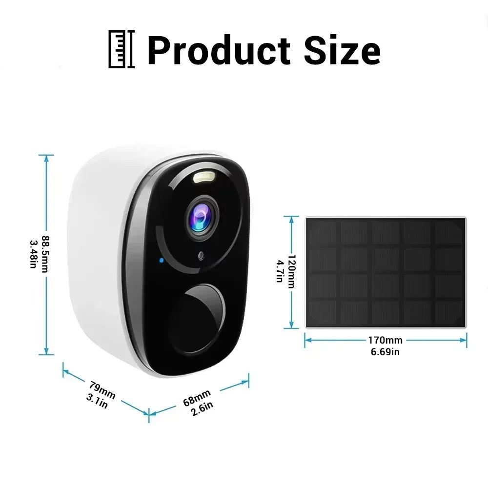 4G Solar Surveillance Camera Wireless Outdoor 2K 5MP Battery Powered Security Camera Spotlight Siren 2-Way Audio Waterproof
