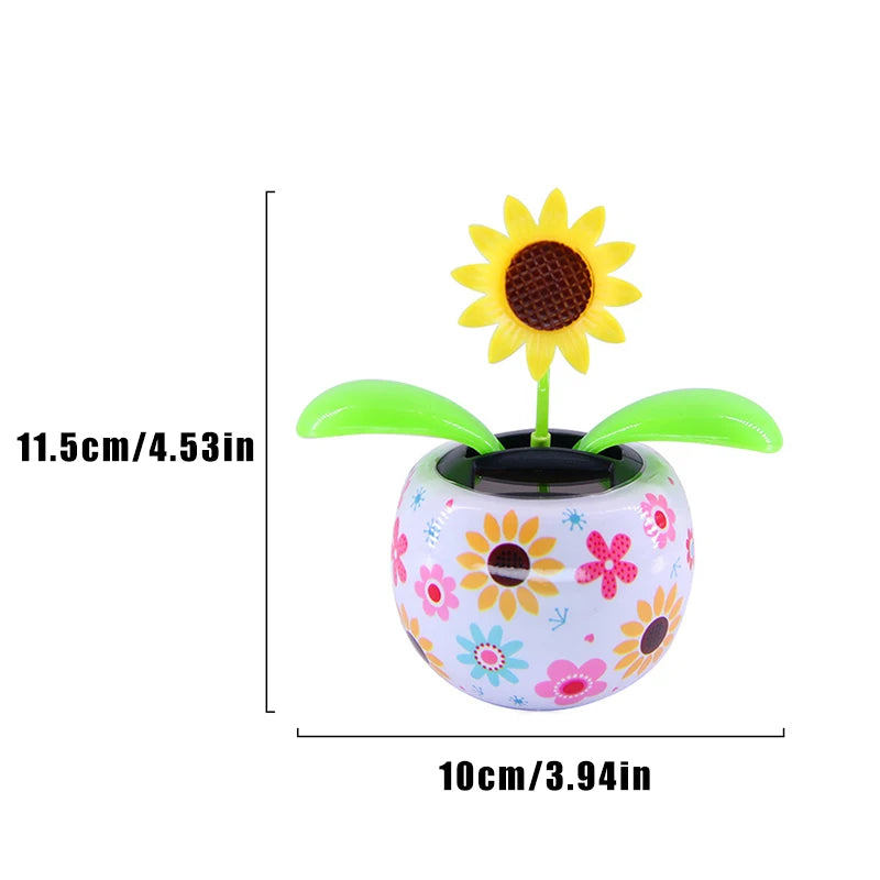 Solar Automatic Swing Solar Flower Car Ornaments