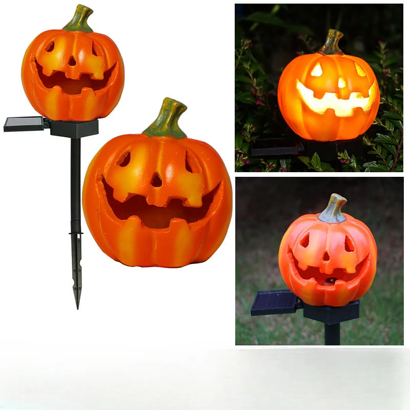 Halloween outdoor lights, waterproof solar Christmas tree pumpkin garden stake lights, Santa Claus crow skull panda decoration