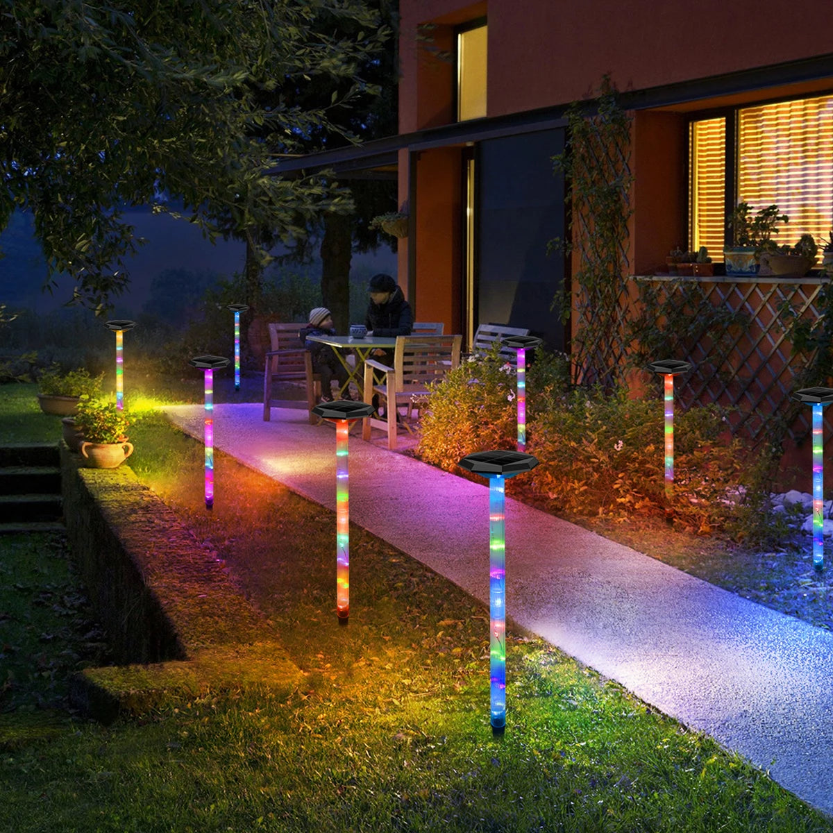 Solar Pathway Lights Bright Solar Ground Light Outdoor Waterproof IP65 LED Solar Garden Lights Landscape Lighting for Yard Lawn