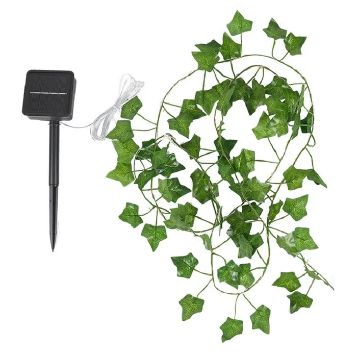 Floral Green Leaf String Lights Artificial Vine Fairy Lights Solar Lights Garland Lights for Home Decoration