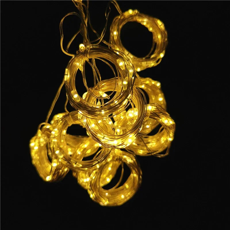 6M/3M LED Curtain Fairy Lights,8 Lighting Modes,Outdoor/Indoor Decoration for Christmas Wedding Party,Garden,Living Room,Bedroom