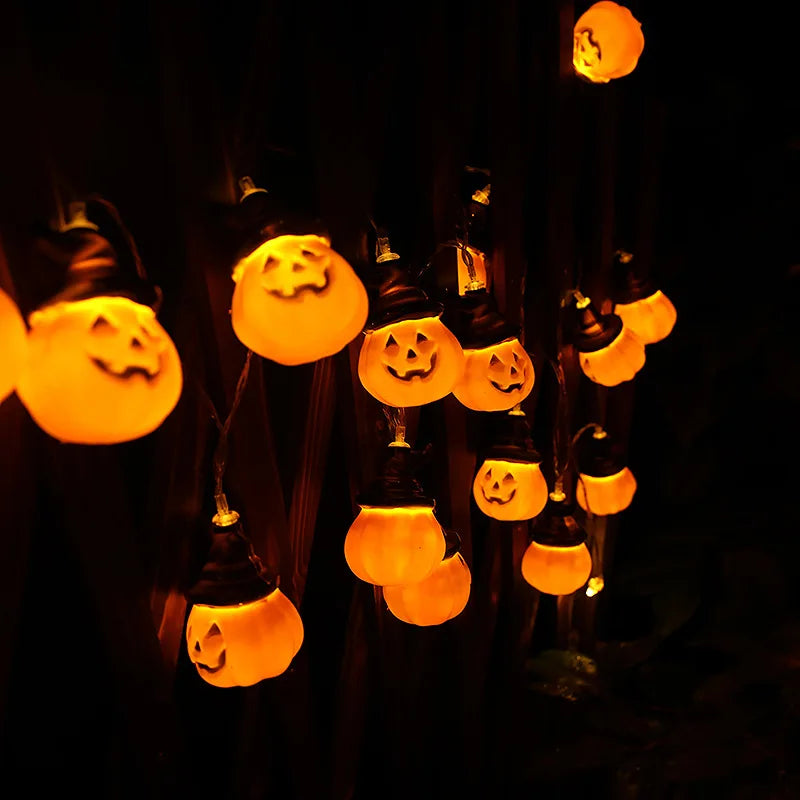 Solar Lights for Halloween Decorations Pumpkin Outdoor Spooky String Lights for Easter Garden Yard Decor