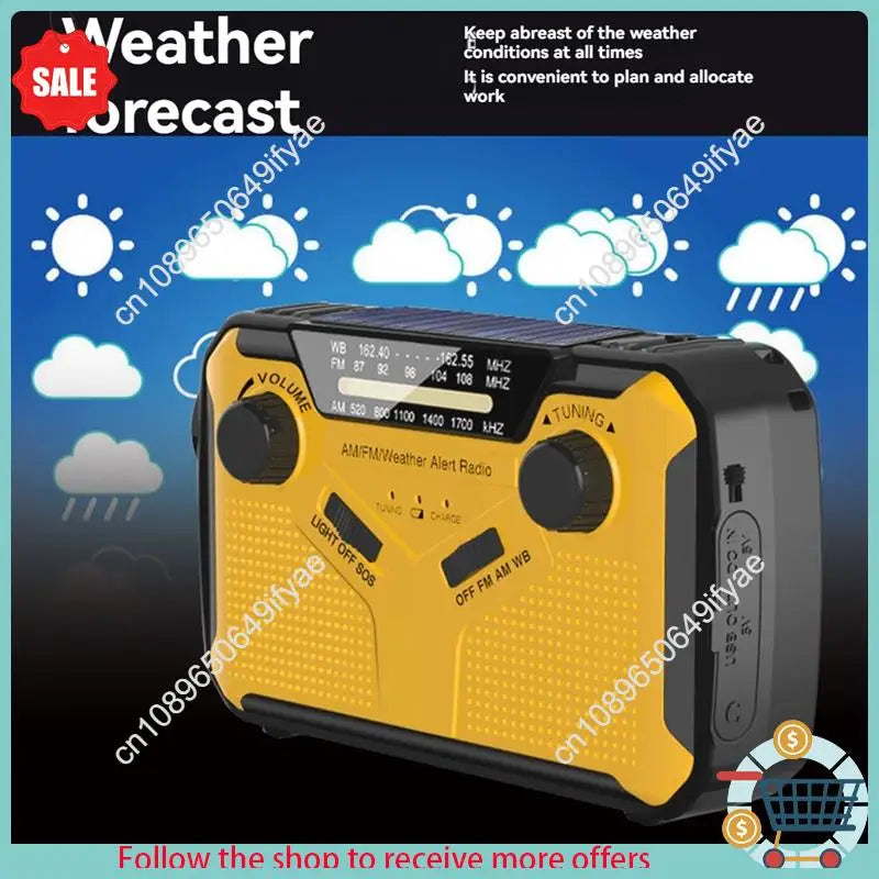 Y67A-SOS Alarm Emergency Radio AM/FM Portable Solar Solor Hand Crank USB Rechargeable Torch Reading Lamp For Emergencies