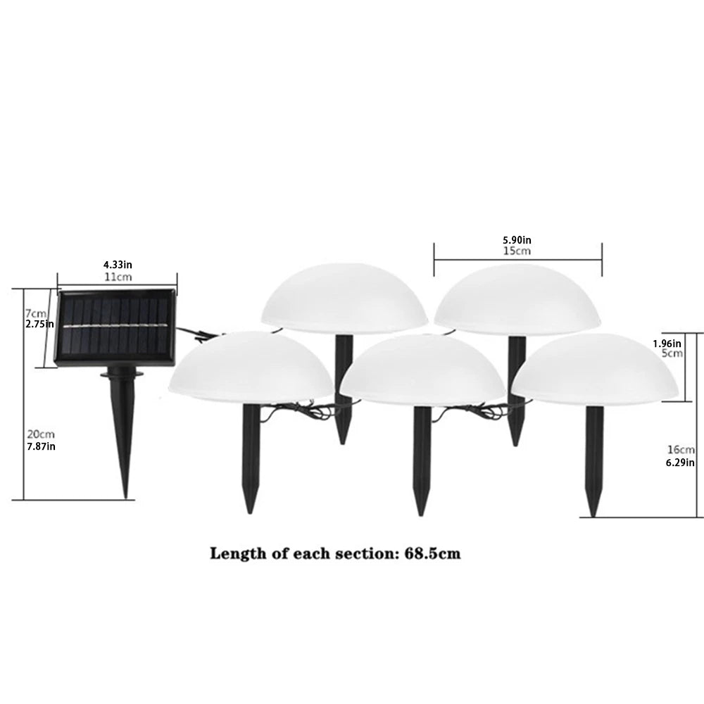 LED Solar Light Garden Lawn Lamp Waterproof Outdoor Landscape Christmas Lights Home Yard Driveway Patio Pathway Decor Lighting