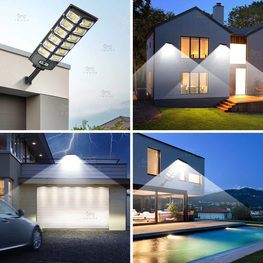 200000LM Huge Solar Street Lights With Remote Control Motion Sensor LED Power Outdoor Solar Lamp For Home and Garden Decoration