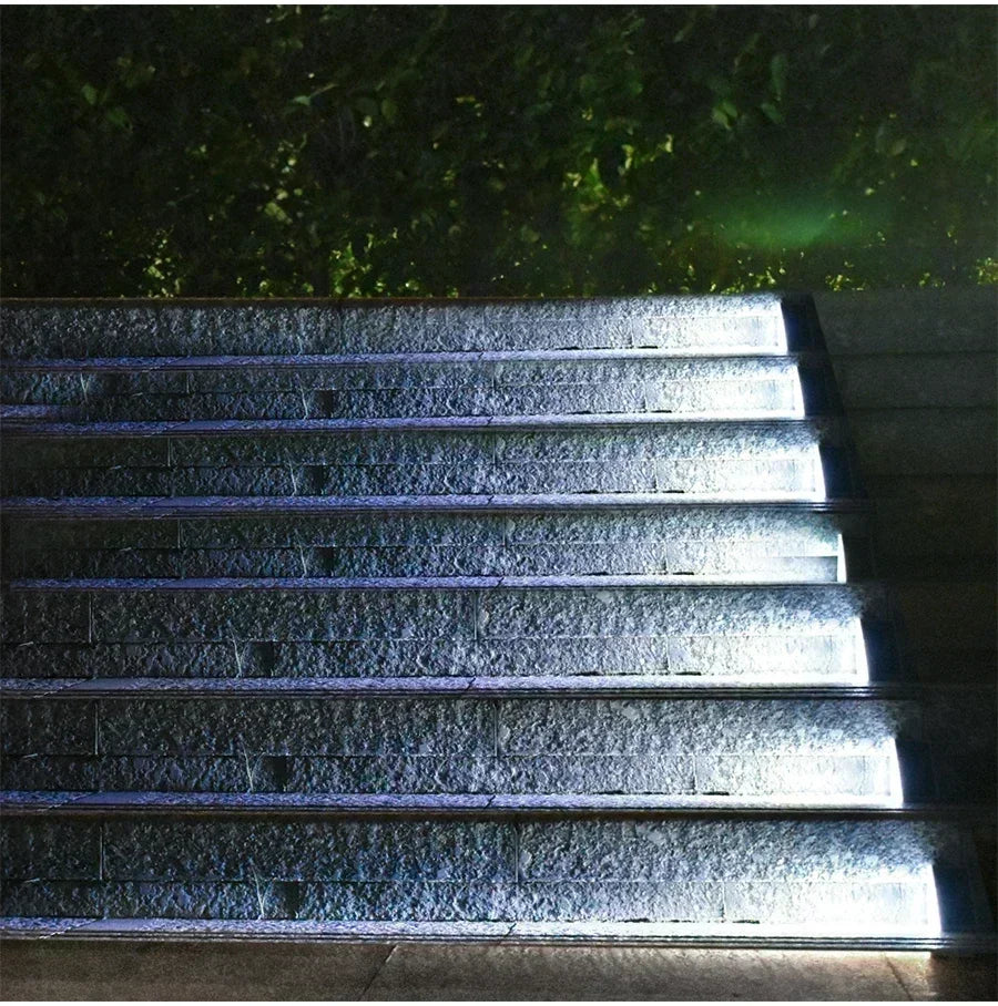 Warm Light LED Solar Step Lamp Path Stair Outdoor Garden Lights Waterproof Balcony Light Decoration for Patio Stair Fence Light