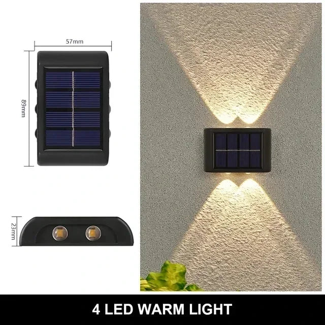 2-10PCS Outdoor Solar Step Lights Warm White LED Waterproof Stair Lamp for Fence Deck Railing Yard Garden Pathway Patio Lighting