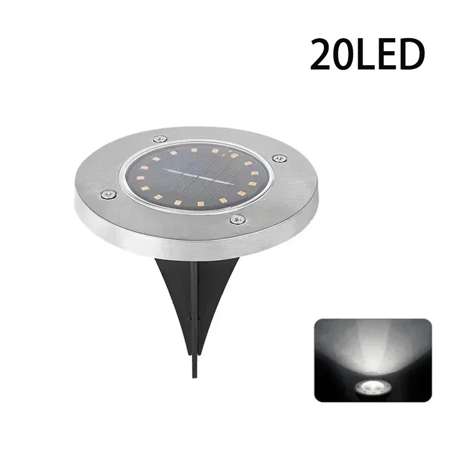 Outdoor Solar Ground Light Waterproof Garden In-ground Pathway Light Solar Landscape Light for Lawn Yard Deck Patio Walkway