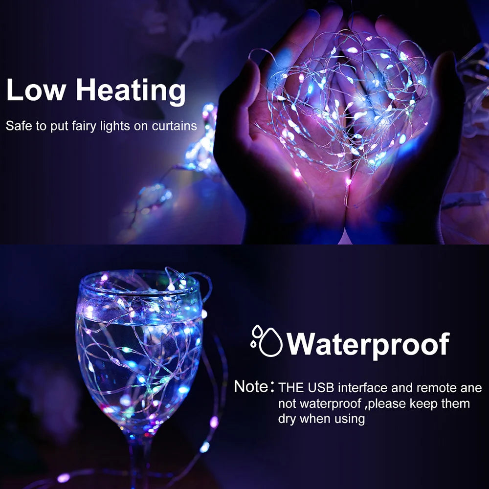 Solar Curtain Light LED Outdoor Waterproof 300leds Garland Decoration String Lights Yard Christmas Fairy Garland String Lights