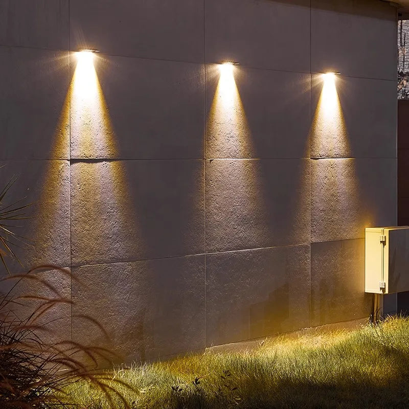 2 Pack Solar Wall Lights 4 LED Solar Fence Lights Outdoor Waterproof Solar Deck Lights Wall Lights for Fence Post Yard Pathway