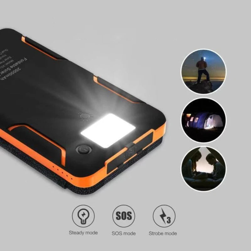 Xiaomi Solar Power Bank 200000mAh Large Capacity Super Fast Charging Foldable Outdoor Portable Powerbank for iPhone Huawei