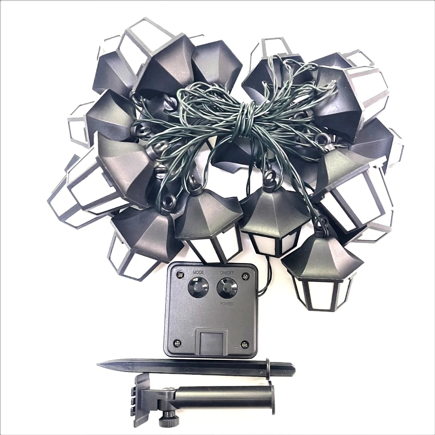 Outdoor Solar String Lights 5m 20 Lanterns Waterproof Decor Patio Lamp Christmas Backyard Deck Fence Courtyard Sun Fairy Light