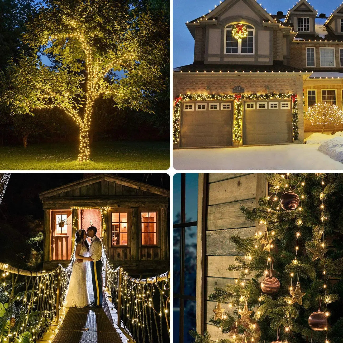 12m Solar String Lights for Outside, Solar Light Outdoor Twinkle Solar Fairy Lights for Tree Christmas Wedding Garden Decoration