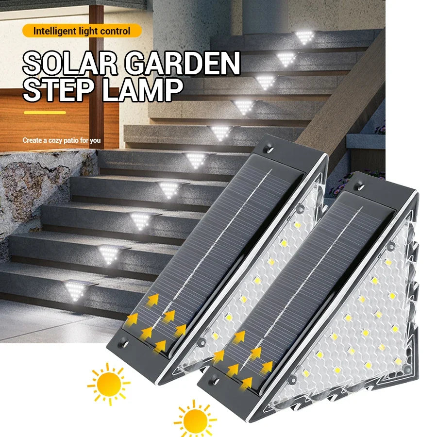 1/2/4PCS Solar Deck Lights Outdoor Step Fence Lights Waterproof Solar Lamp for Railing Stairs Pathway Garden Light Decoration
