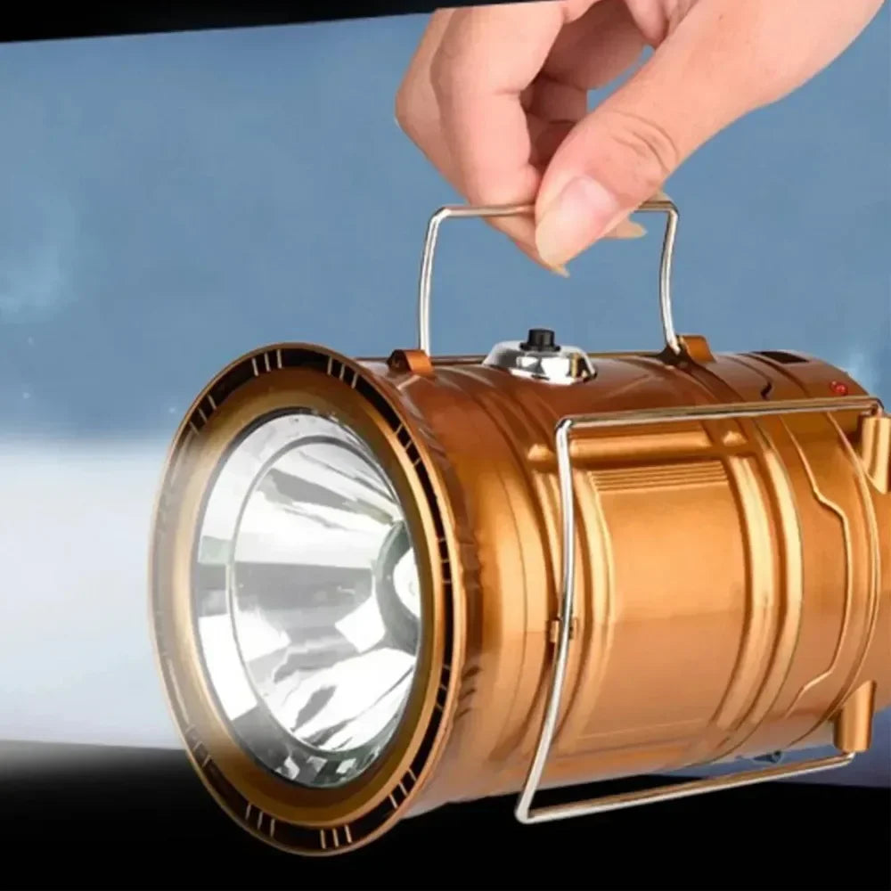 Powerful Solar LED Camping Lantern Outdoor Camp Tent Lamp USB Rechargeable Portable Emergency Lights Stretch Hang Lantern
