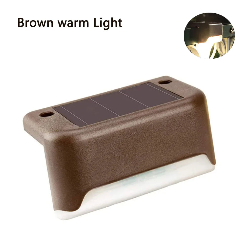 LED Solar Step Lamp Outdoor Path Stair Light Garden LED Lights Waterproof Balcony Light solar lights for garden Step Patio Fence
