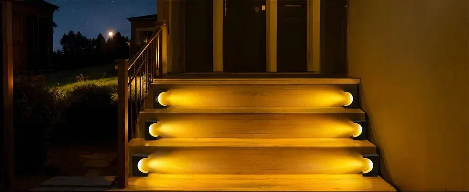 1/4PCS LED Step Lamp Solar Stair Light Outdoor IP65 Waterproof Solar Light for Garden Deck Path Balcony Decor Lighting