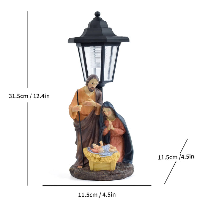 Christmas Trough Solar Light Ornament Outdoor Balcony Lawn Garden Path Atmosphere Light Statue  Garden Statues