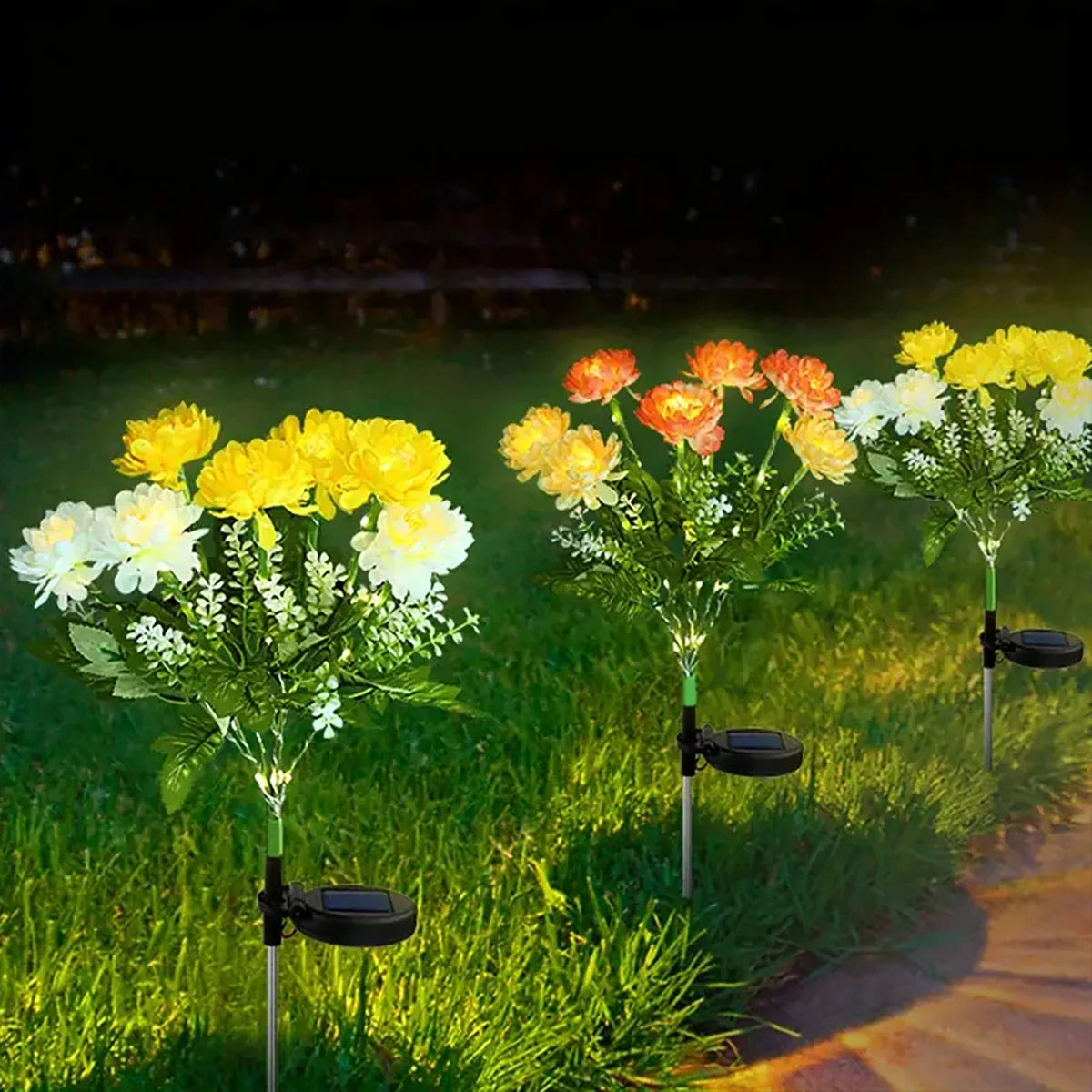 Solar snowdrop light, outdoor solar garden light for yard, garden, path, sidewalk, terrace, lawn decoration