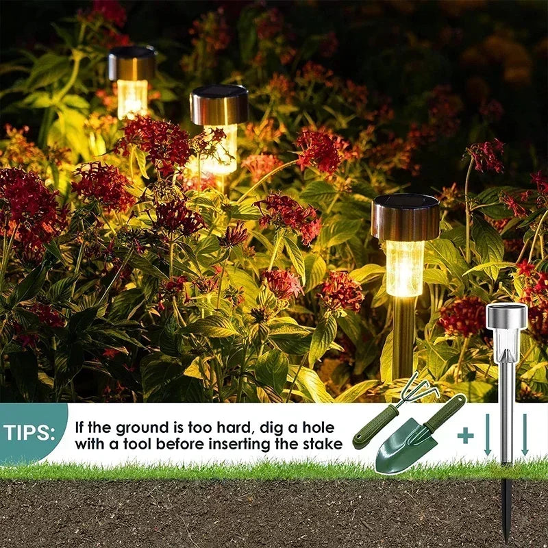 Solar Garden Light Outdoor Solar Powered Lamp Waterproof Landscape Lantern Lighting for Pathway Patio Decorative LED 10/20/30Pcs