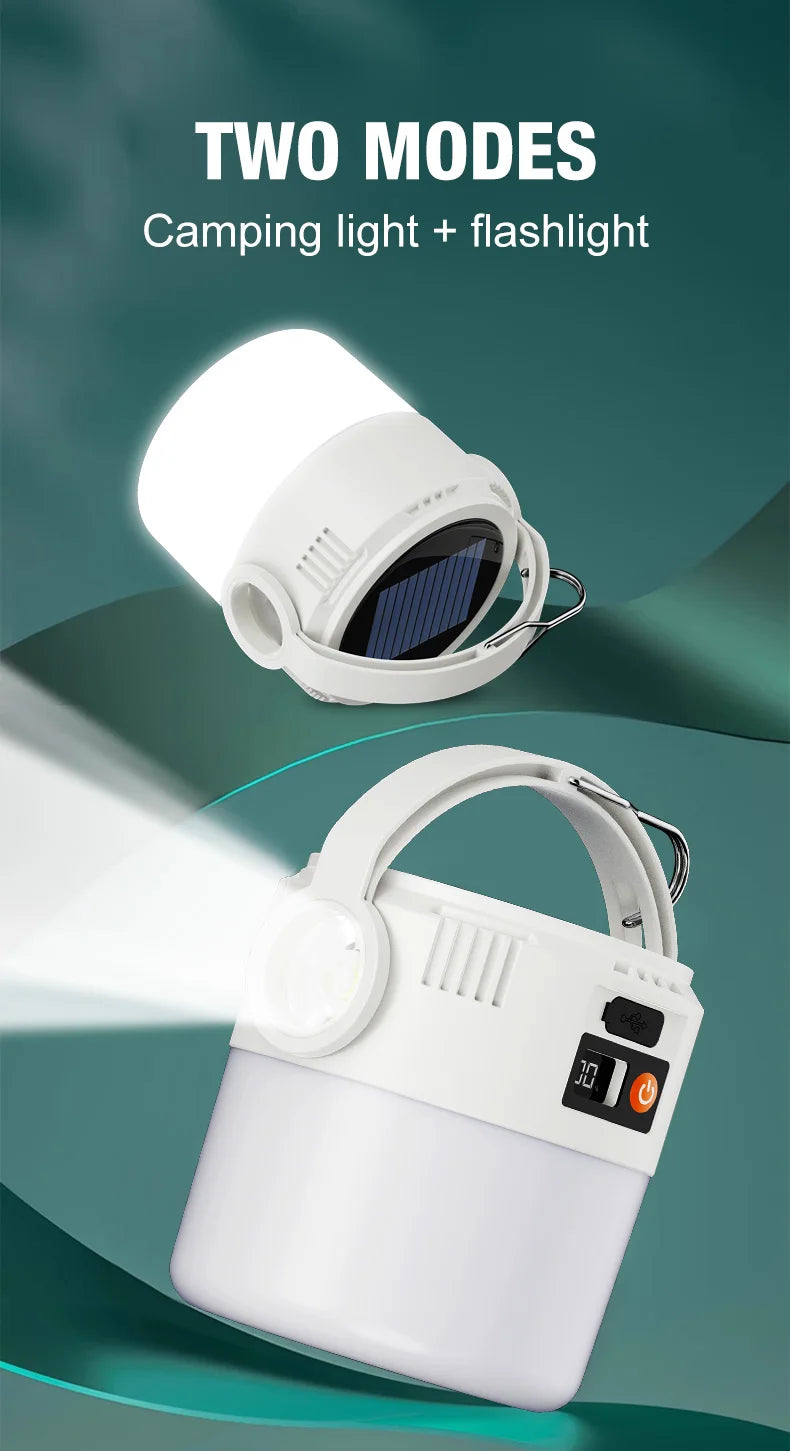 Solar Camping Lights Lightweight Led Camping Lantern Waterproof Foldable Lights For Outdoor Home Hiking Night Use