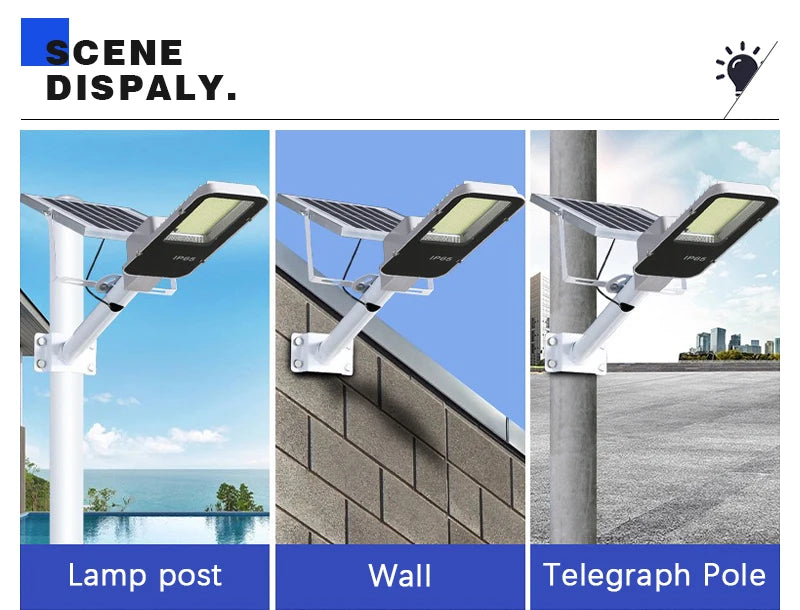 Led Solar Street Light Outdoor Garden IP65 Waterproof Solar Light 50-200W Courtyard Porch Balcony Garage Dusk To Dawn Wall Lamp