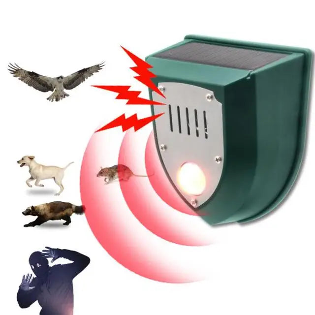 Solar Alarm Lamp Siren Wireless Motion Sensor Outdoor Waterproof 129dB Alarm Light Drive Away Wolf Wild Alarm System Detector