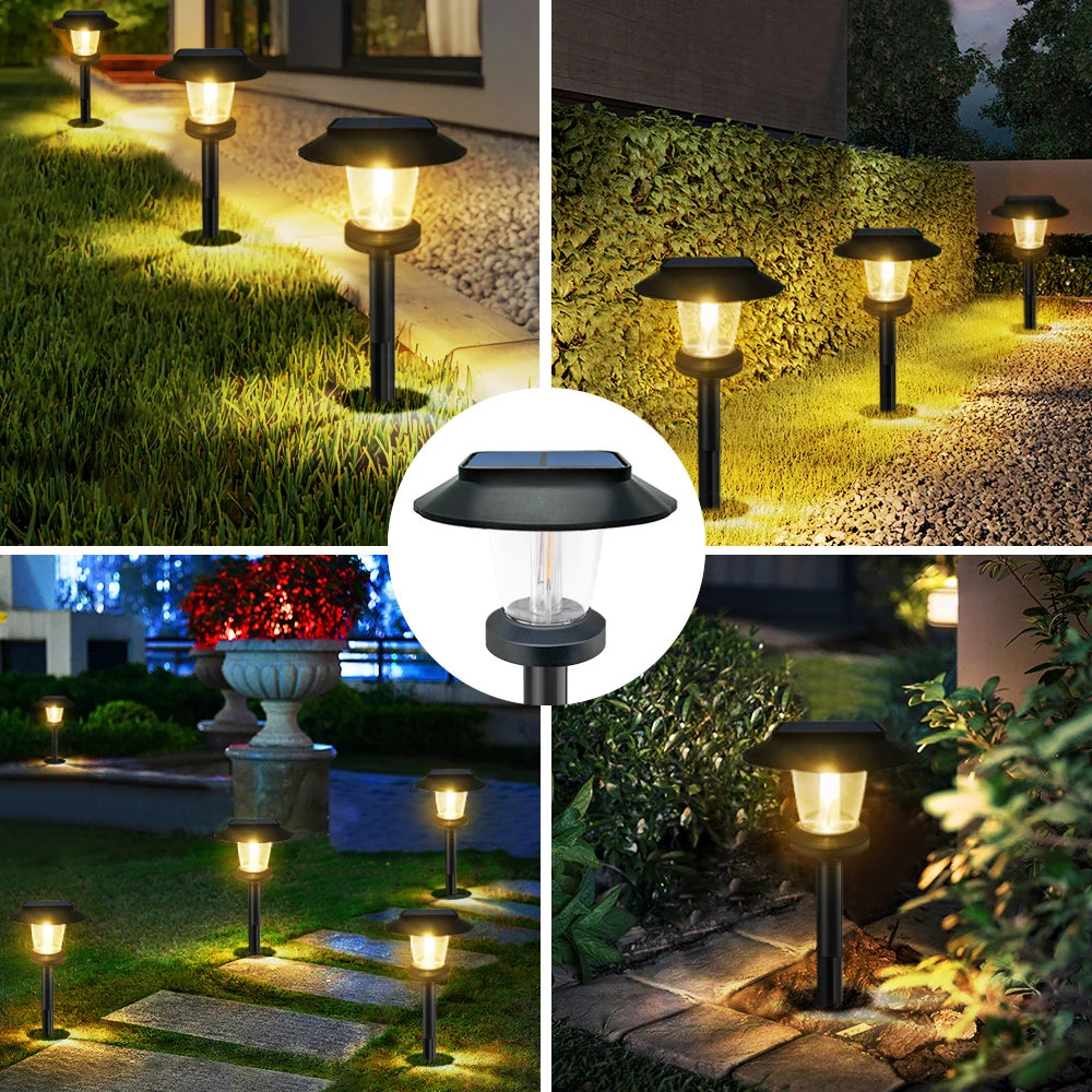 Solar Pathway Lights LED Outdoor Landscape Path Lamp IP65 Waterproof Solar Garden Lights For Yard Garden Walkway Patio Driveway