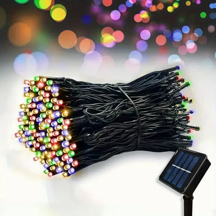 LED Solar String Lights 7/12/22M 8 Lighting Modes Waterproof Fairy Lights for Outdoor Garden Christmas Party Decorations
