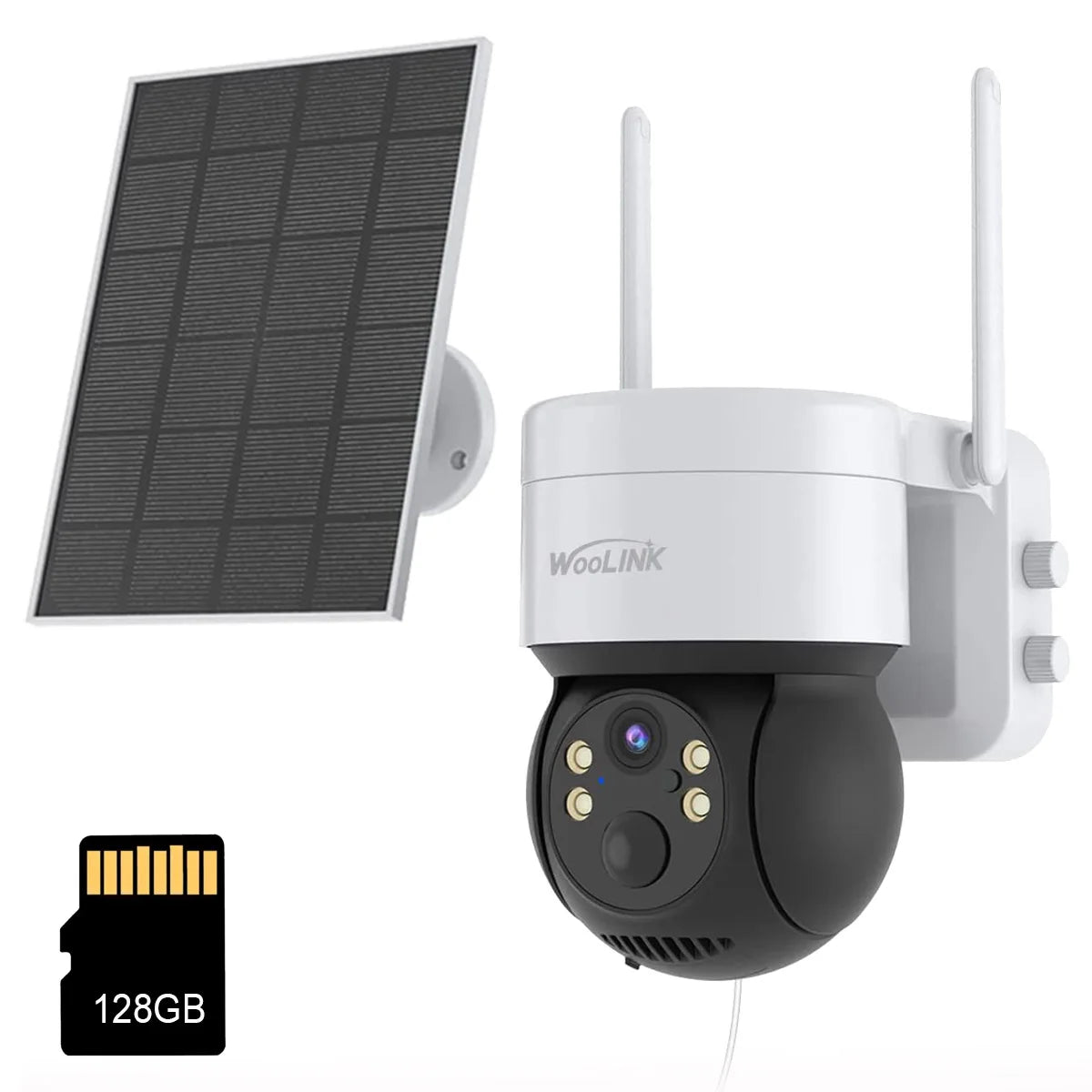 Solar Camera WiFi Outdoor 4MP HD Wireless Security CCTV Waterproof Night Vision Pan/Tilt Surveillance Camera with Solar Panel