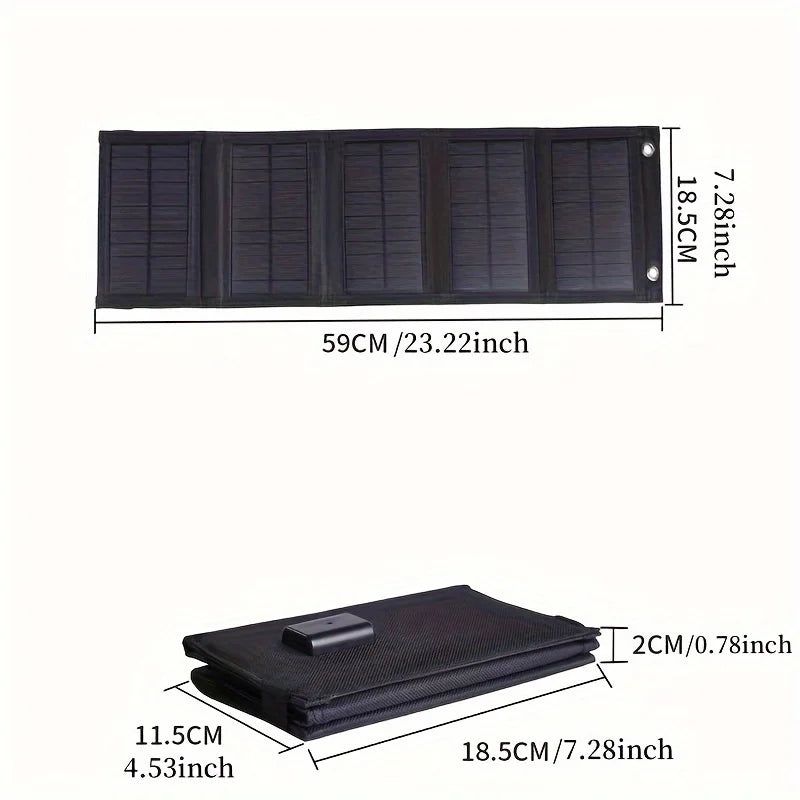Portable Solar Panel 35W High Power Waterproof Foldable Outdoor Power Supply USB Computer Mobile Phone For Outdoor Camping