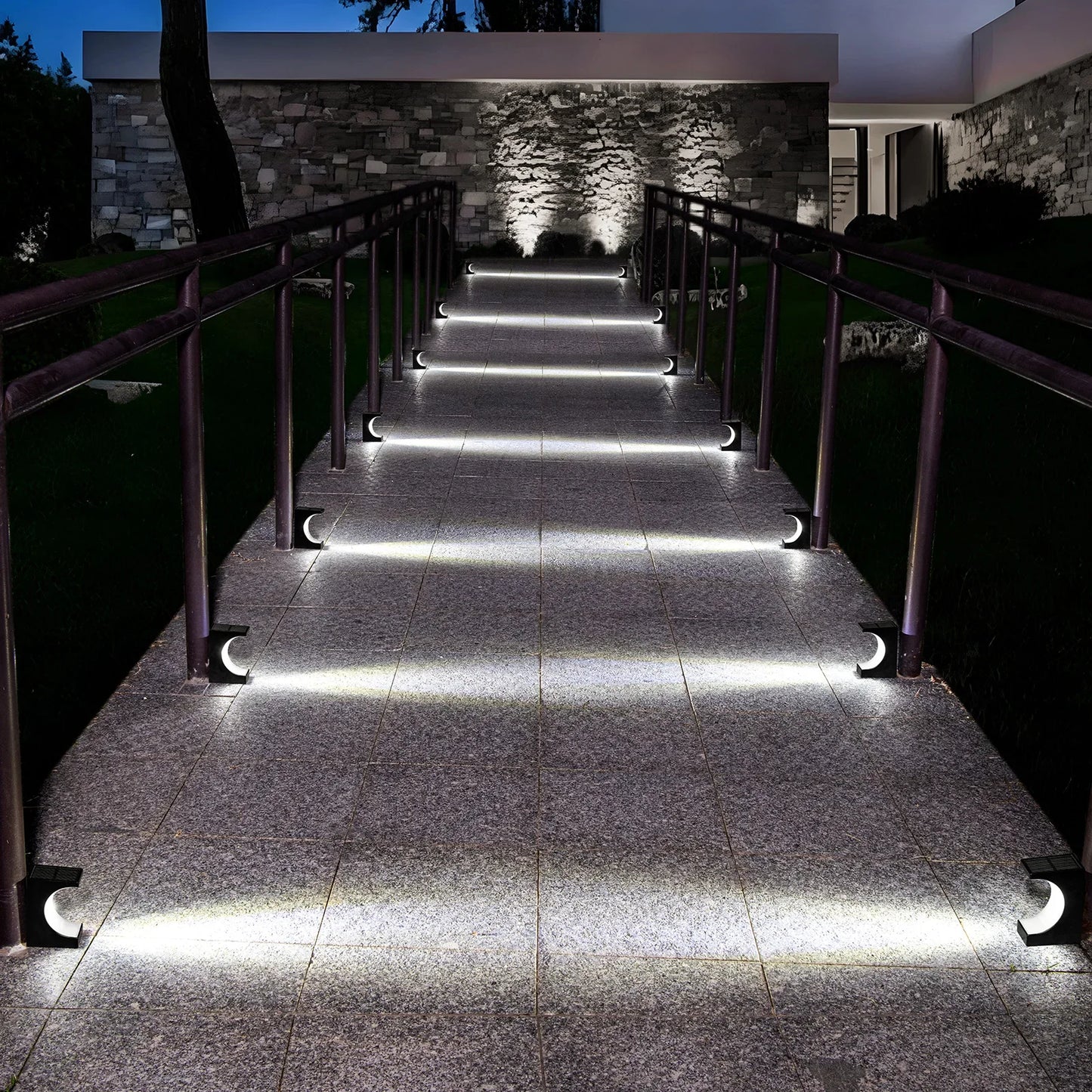 1/4PCS LED Step Lamp Solar Stair Light Outdoor IP65 Waterproof Solar Light for Garden Deck Path Balcony Decor Lighting